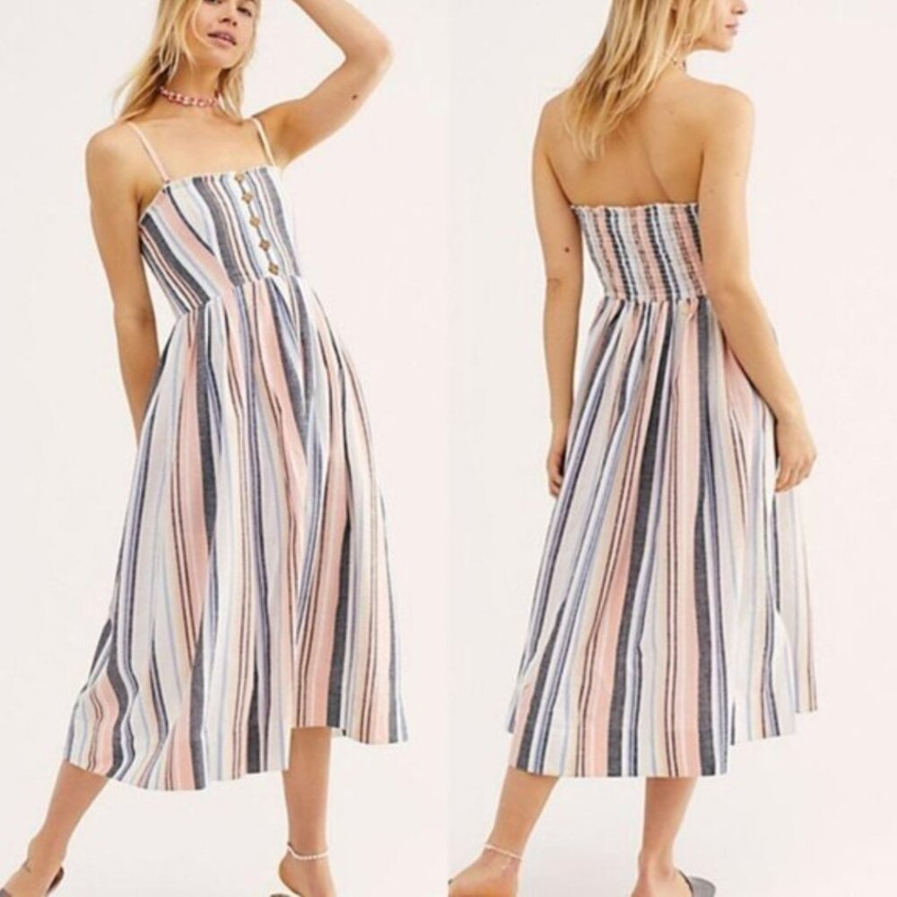 Free People Lilah Strapless Midi Slip Dress Size XSmall